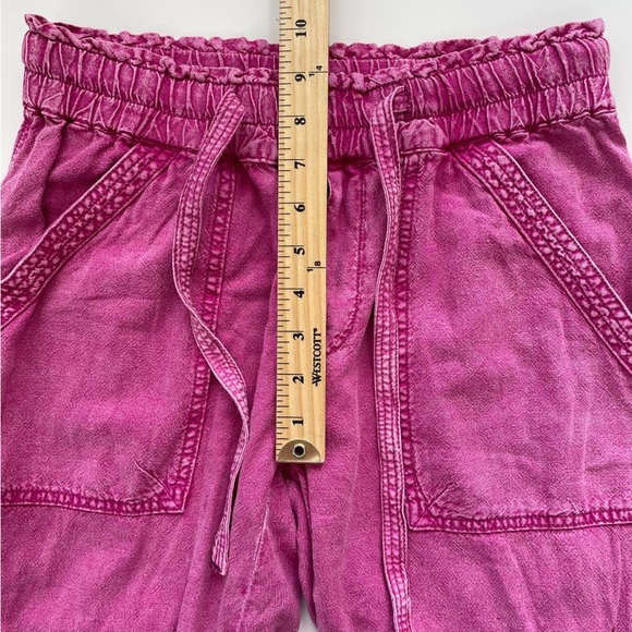 Anthropologie Women's Pink Rhys Utility Jogger LINEN Blend in Size XS - Picture 8 of 10
